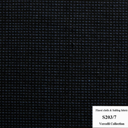 S-203/7 Vercelli CVM - Vải Suit 95% Wool - Xanh đen Trơn